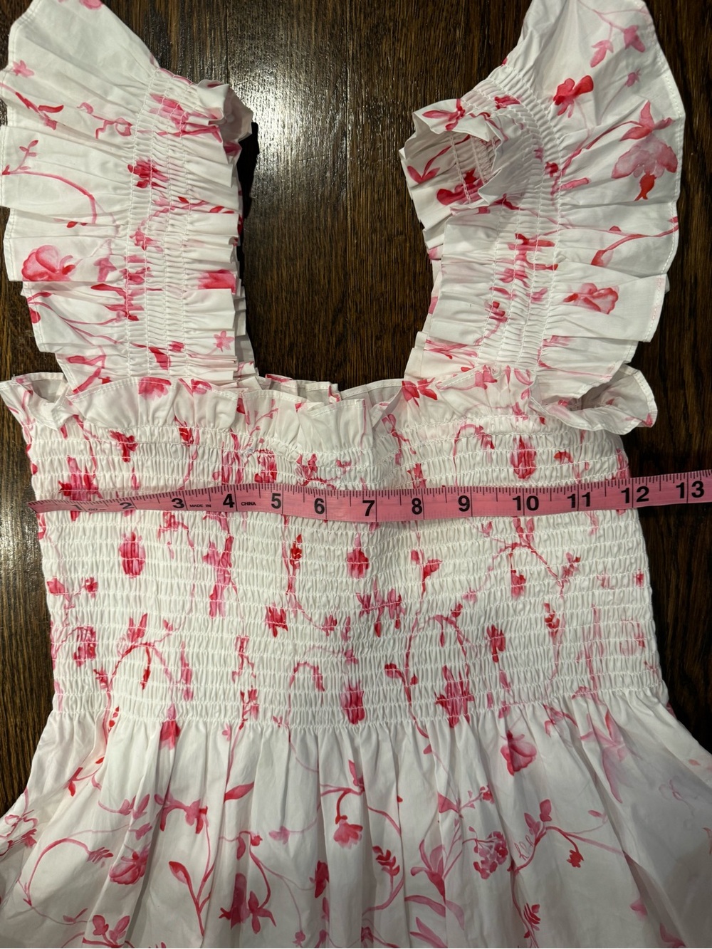 Hill House Red Botanical Nap Dress Size Small Flaws - Picture 6 of 12